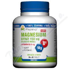 Magnesium citrt Forte 150mg+vit.B6 6mg tbl.30+30
