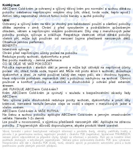 Bioderma ABCDerm Cold-krém 200ml