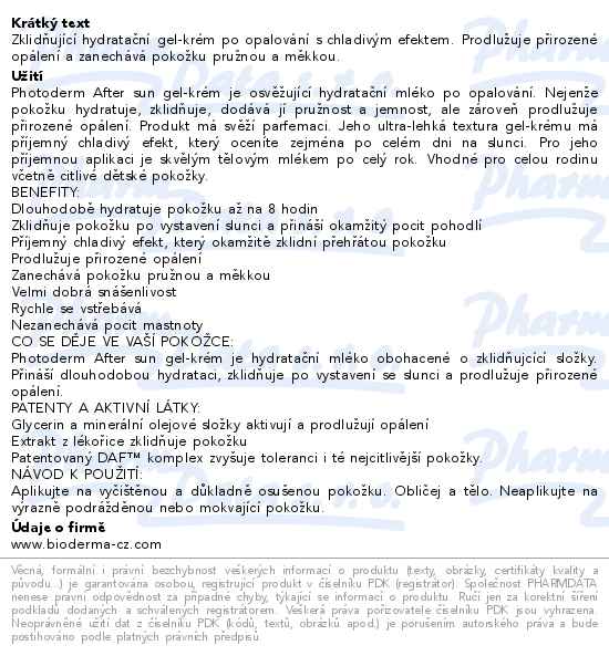 Bioderma Photoderm After sun gel-krém 500ml