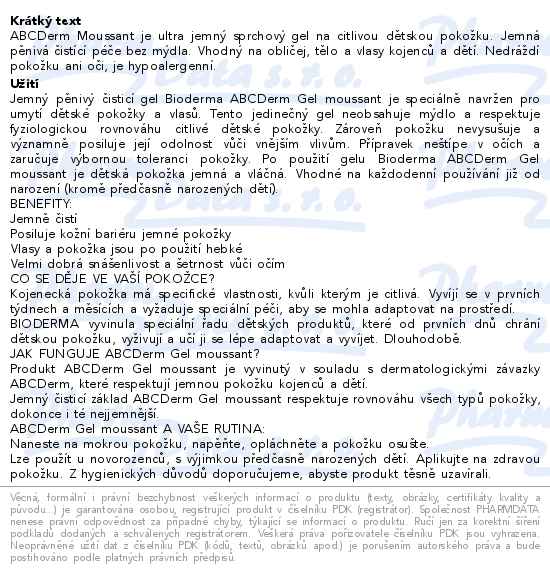 Bioderma ABCDerm Gel moussant 1000ml