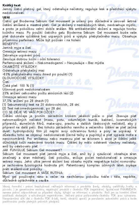 Bioderma Sébium Gel moussant 500ml