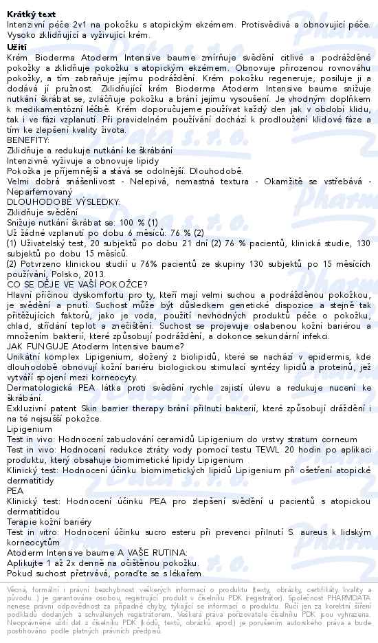 Bioderma Atoderm Intensive baume 45ml