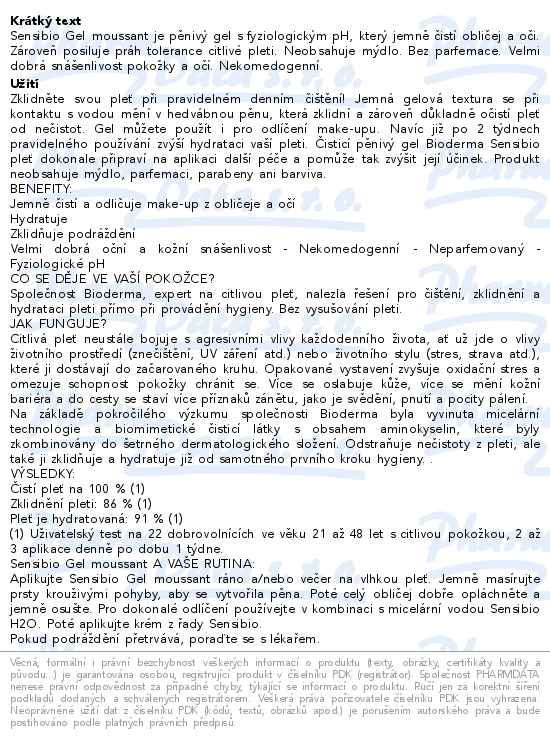 Bioderma Sensibio Gel moussant 200ml