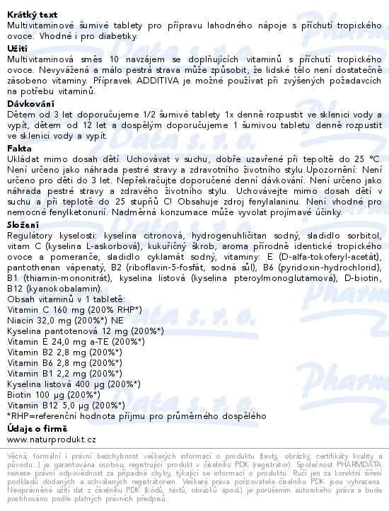 Additiva multivitamin tbl.eff.20 tropic