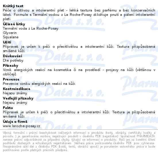 La Roche-Posay Toleriane Sensitive krém 40ml