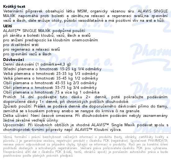 Alavis Single Maxík 600g