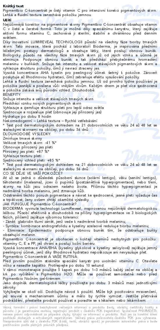 Bioderma Pigmentbio C-koncentrát 15ml