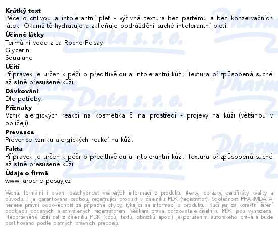 La Roche-Posay Toleriane Sensitive výživný 40ml