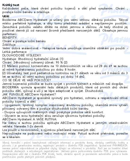 Bioderma ABCDerm Hydratant 200ml