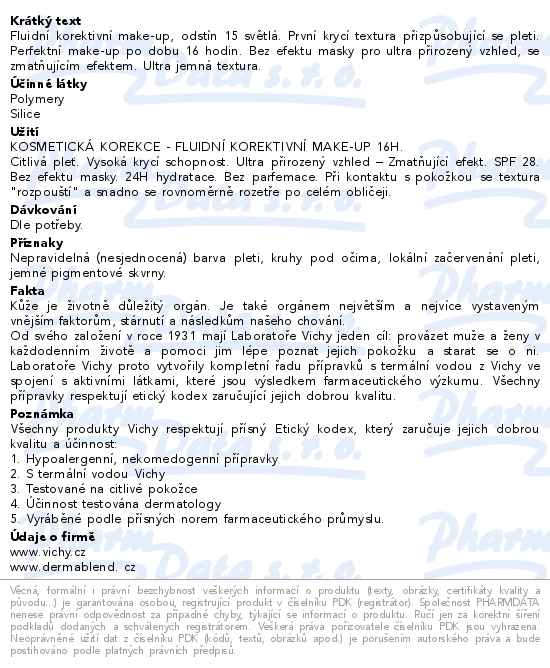 VICHY Dermablend Korekční make-up č.15 30ml