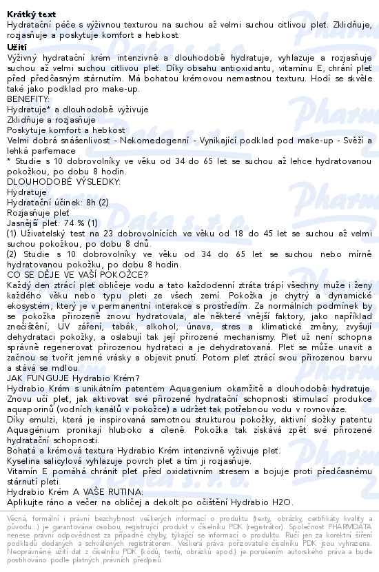 Bioderma Hydrabio Krém 50ml