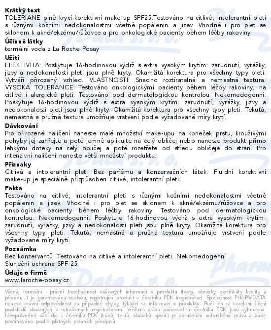 La Roche-Posay Toleriane Makeup fluid15 SPF25 30ml