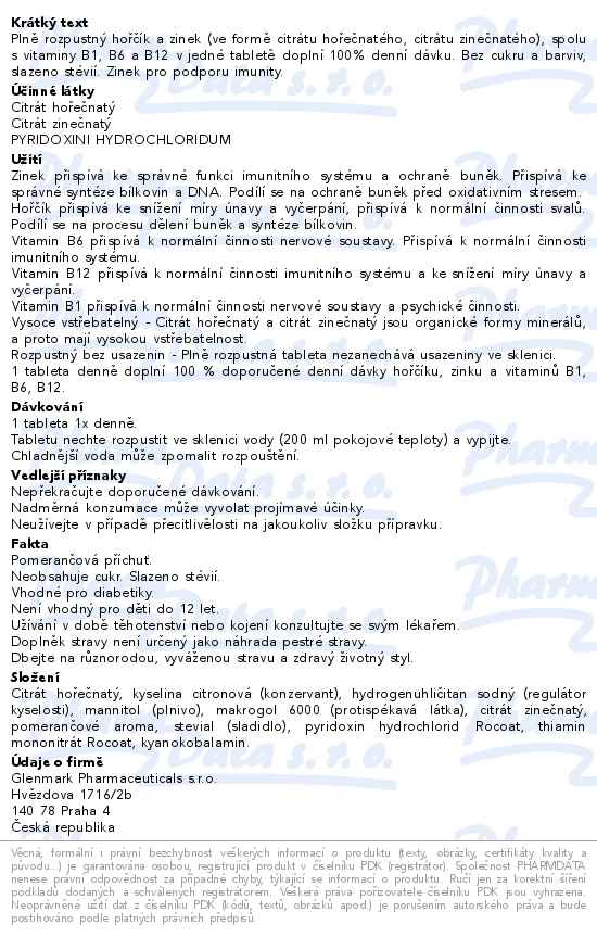 Magnesium B-komplex IMMUNE 20 šumivých tablet