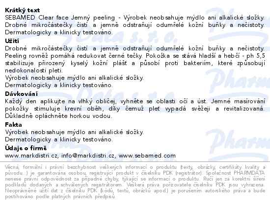 SEBAMED Clear face Jemný peeling 150ml