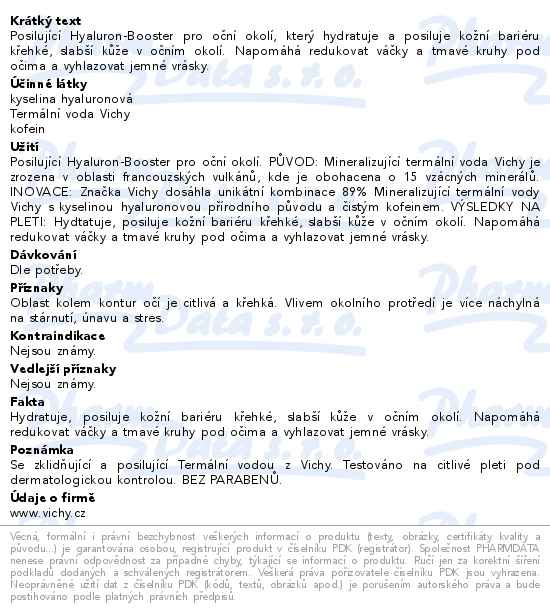 VICHY Minéral 89 Oční 15ml