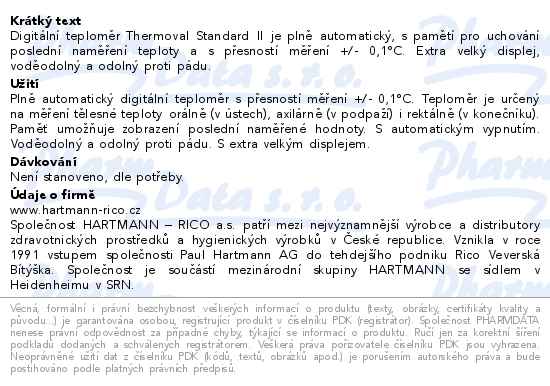 Teplomr dig.THERMOVAL Standard
