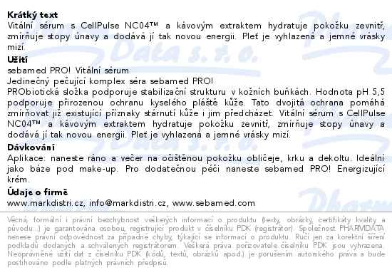 SEBAMED PRO! Vitální sérum 30ml