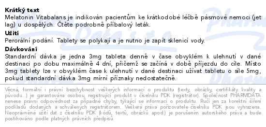 Melatonin Vitabalans 3mg 10 tablet