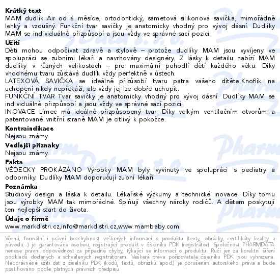 MAM Dudlk Air 6+msc silikon 1ks