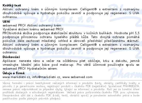 SEBAMED PRO! Aktivní ochranný krém 50ml