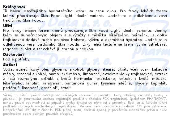 WELEDA SET Skin Food Light Multipack 2+1