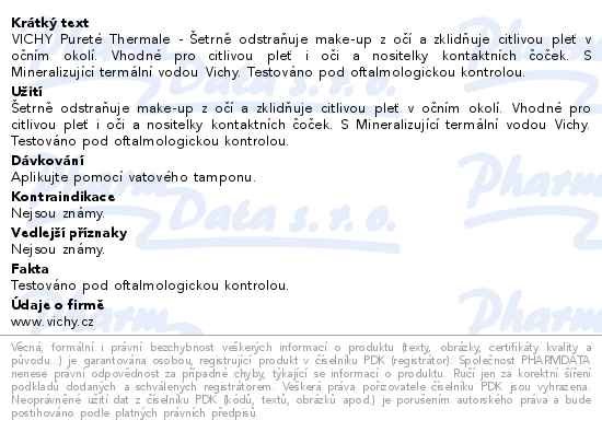 VICHY Pureté Thermale Soothing Eye 100ml