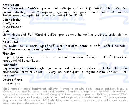 VICHY Neovadiol Peri-Memopause Vánoce 2023