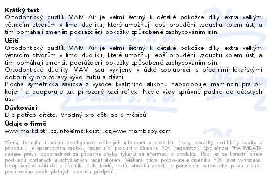 MAM Dudlík Air 6+m růžový/tygr 1ks