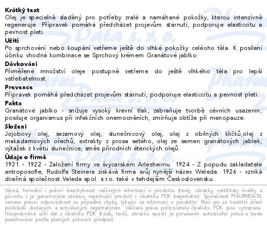 WELEDA Granátové jablko regenerační olej 100ml