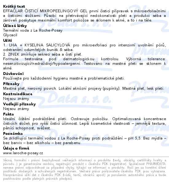 La Roche-Posay Effaclar Mikropeelingový gel 400ml