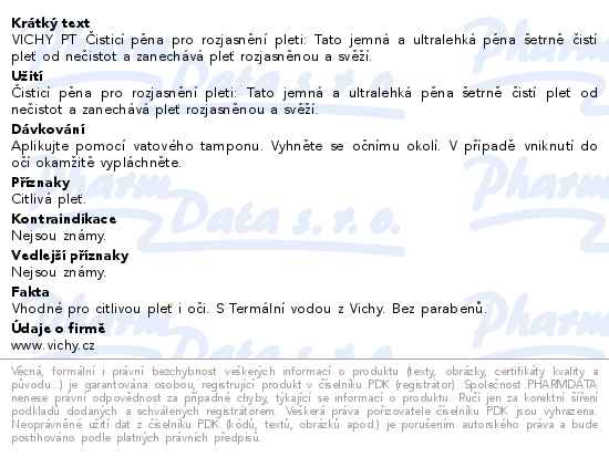 VICHY Pureté Thermale Pěnová voda 150ml