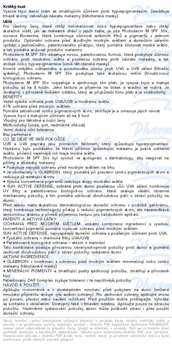 Bioderma Photoderm M světlý SPF50 40ml