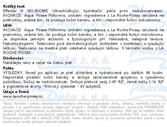 La Roche-Posay Effaclar H ISO-Biome péče 40ml