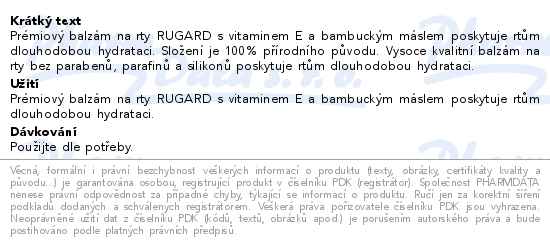 Rugard Balzám na rty 4.35g