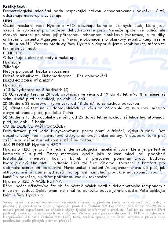 Bioderma Hydrabio H2O 500ml Festival 1+1