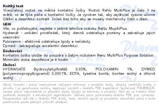 ReNu MultiPlus Multi-Purpose Solution 500ml