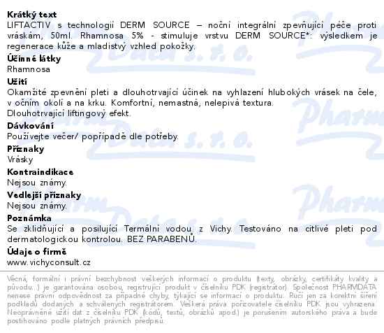 VICHY Liftactiv DS Noční 50ml