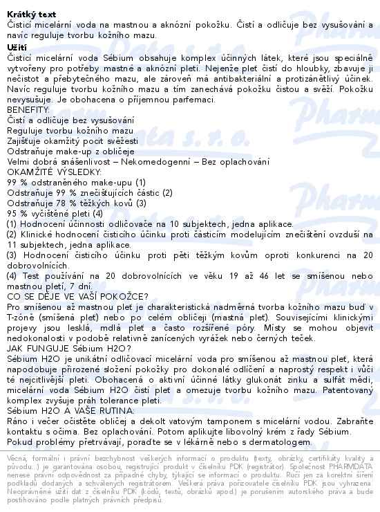 Bioderma Sébium H2O 250ml