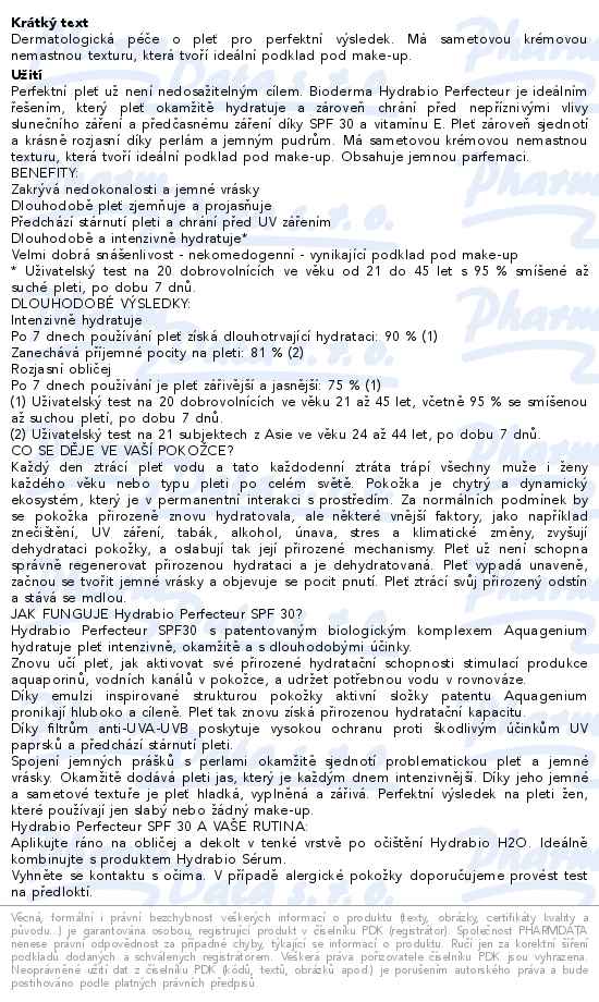 Bioderma Hydrabio Perfecteur SPF30 40ml